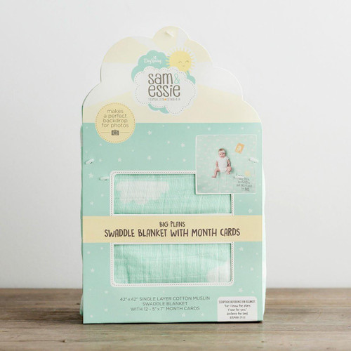 Big Plans Swaddle Blanket & 12 Month Cards   Big Plans Swaddle Blanket & 12 Month Cards