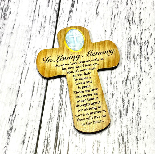 In Loving Memory palm cross
