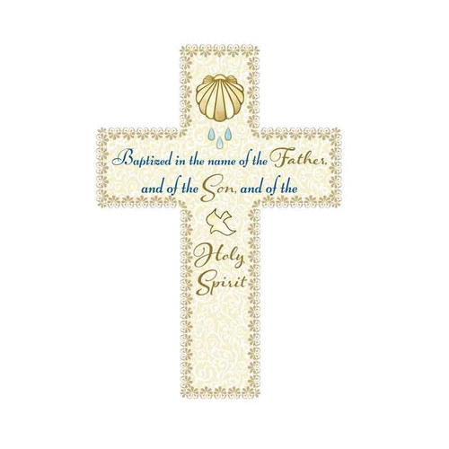 8 Inch Wooden Baptism Cross - Personalise