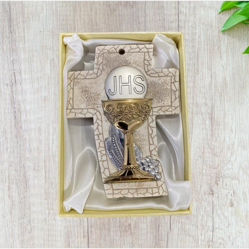  Stoneware and Sterling Silver Chalice Icon Cross 