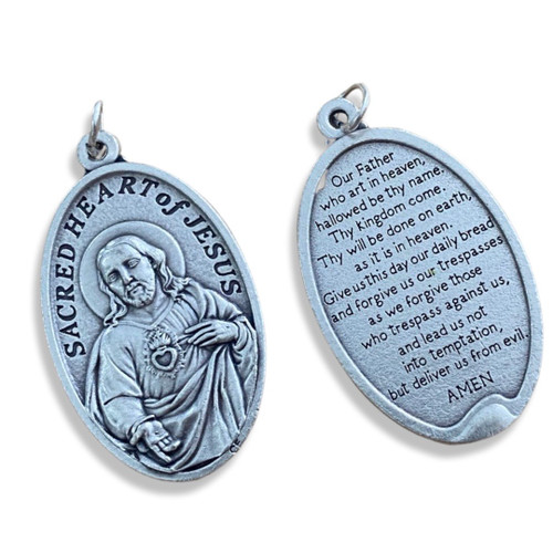 sacred heart of jesus large medal