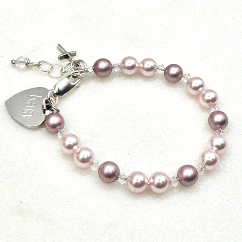  Girls Swarovski Bracelet 'Harmony' - Popular Girl's Christian Gift  