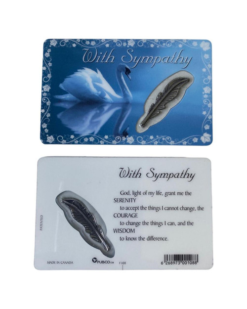  With Sympathy Laminated Prayer Card with Medal 