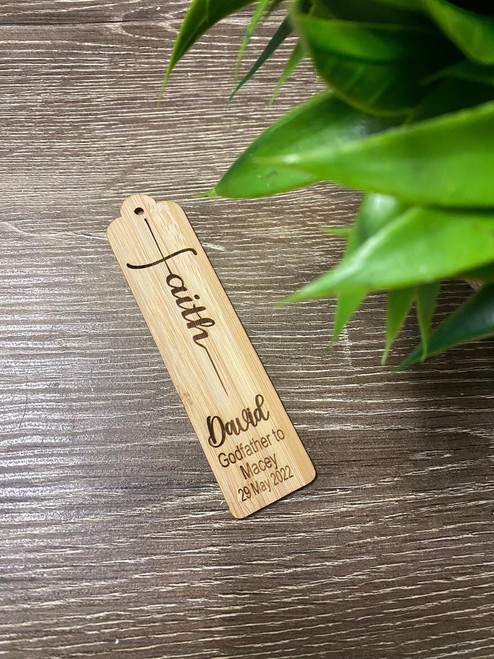  Personalised Godfather Bamboo Bookmark 
