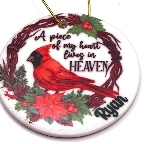  Christmas Memorial Ornament - A Piece Of My Heart 