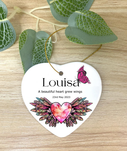 Personalised Memorial Ornament - Beautiful Heart 