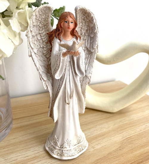  Angel with Dove Figurine 
