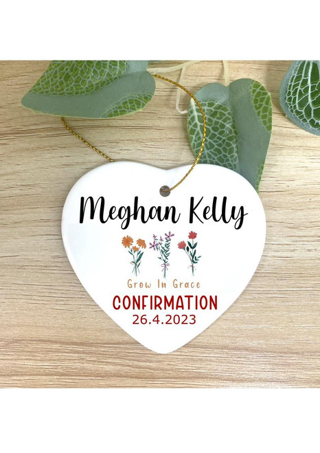  Personalised Confirmation Gift - Ceramic Heart 