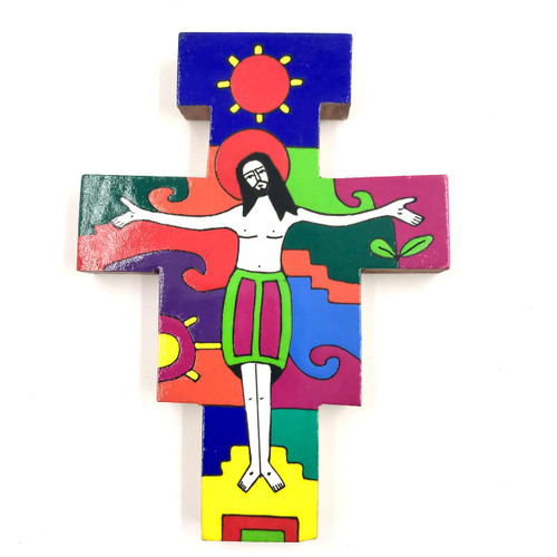 El Salvador Pectoral Wooden Cross - 14.5cm 