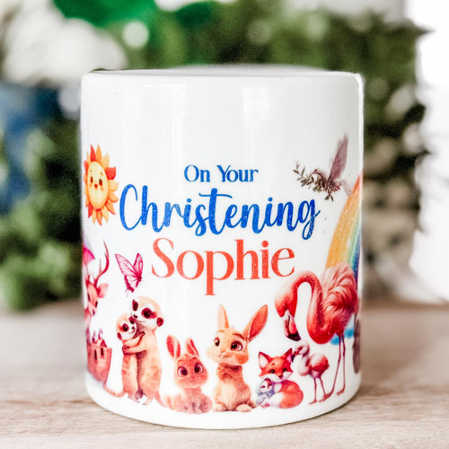  Noah's Ark Personalised Ceramic Money Box - Christening or Baptism Gift 