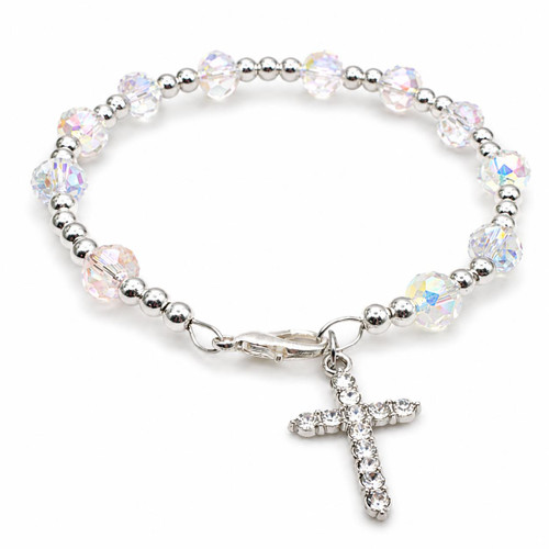  Crystal One Decade Rosary Bracelet 