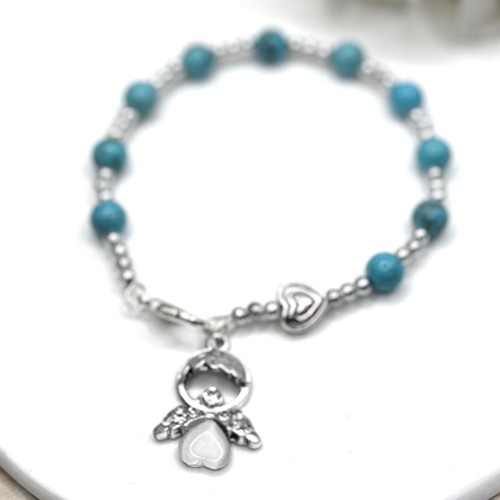  Turquoise One Decade Rosary Bracelet 