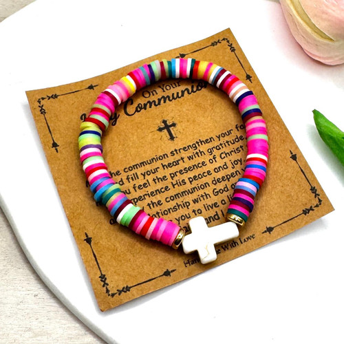  Colourful First Communion Bracelet 
