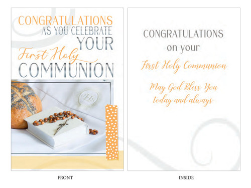 first holy communion card, communion congratulations card, religious card catholic communion, communion card bulk school church, catholic sacrament card australia