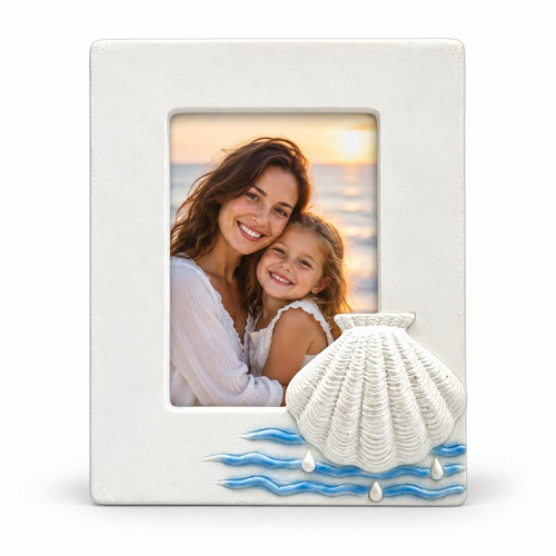 Baptism & Christening Photo Frame – Seashell Design | Resin 