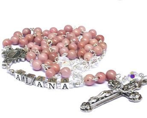 buy pink rosary beads for girls australia