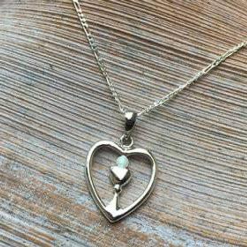  Sterling Silver and White Chalice Necklace 