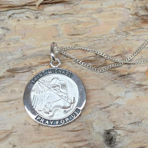 Saint Michael Sterling Silver Pendant 
