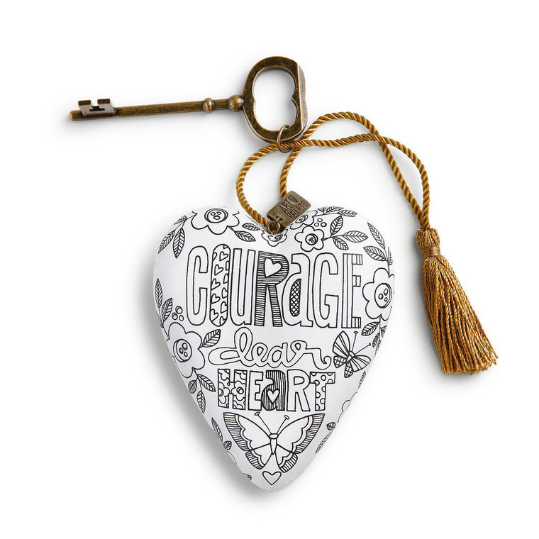 Courage Dear Heart - Colour Me Art Hearts - best communion gift