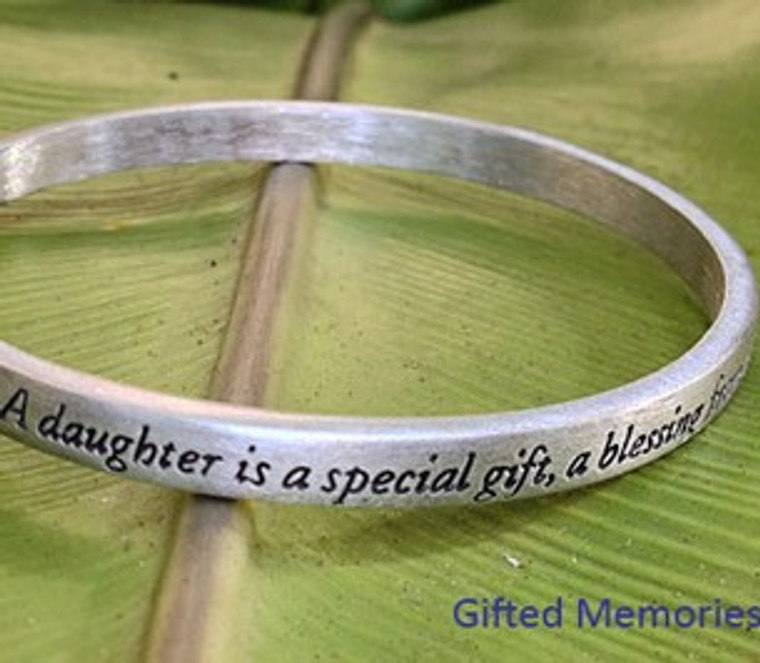 Pewter Bangle - A Daughter