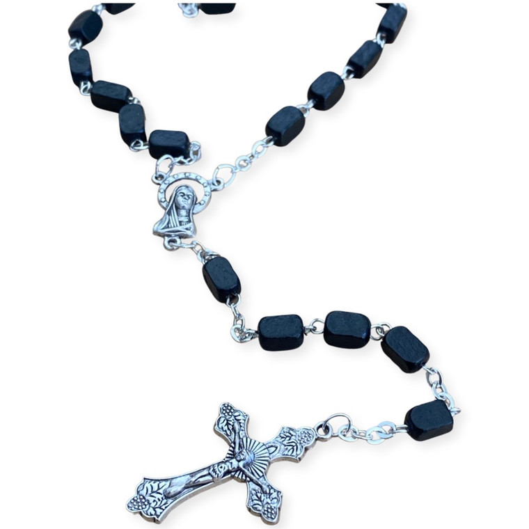 buy black wooden rosary beads