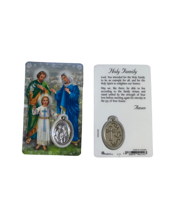 holy family prayer card