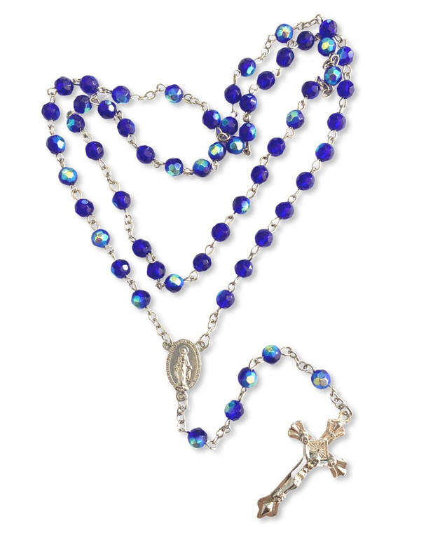 buy blue crystal rosary beads