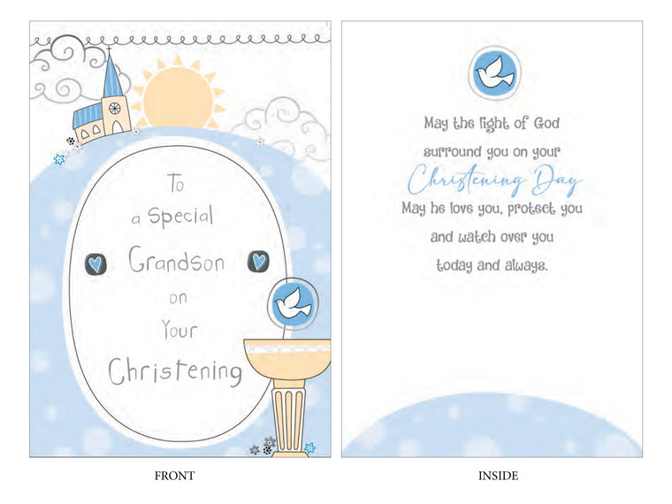 grandson christening card