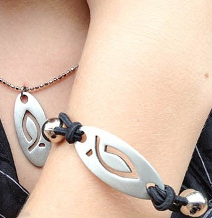 Ichthys Dog Tag and Stretch Bracelet