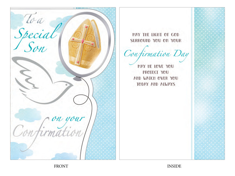 To A Special Son' Boys Confirmation Card