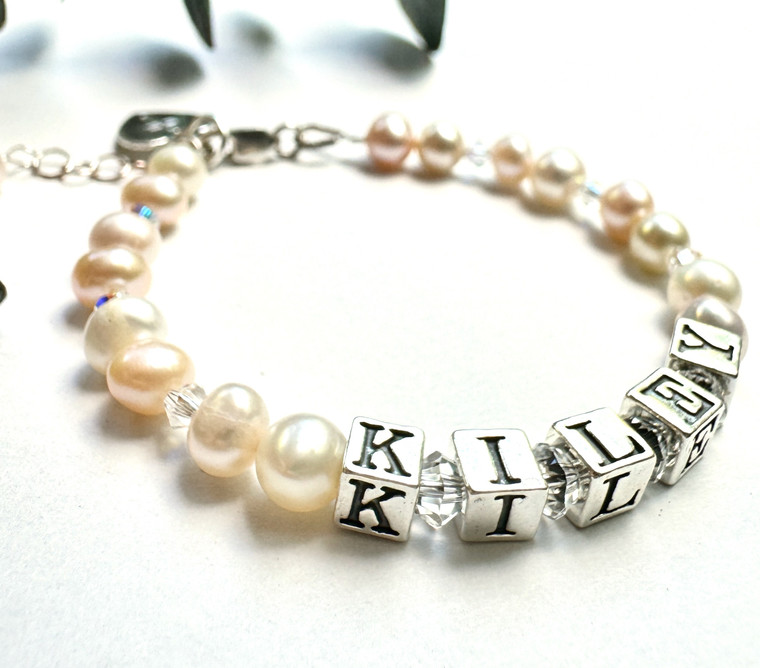 Buy personalised freshwater pearl bracelet