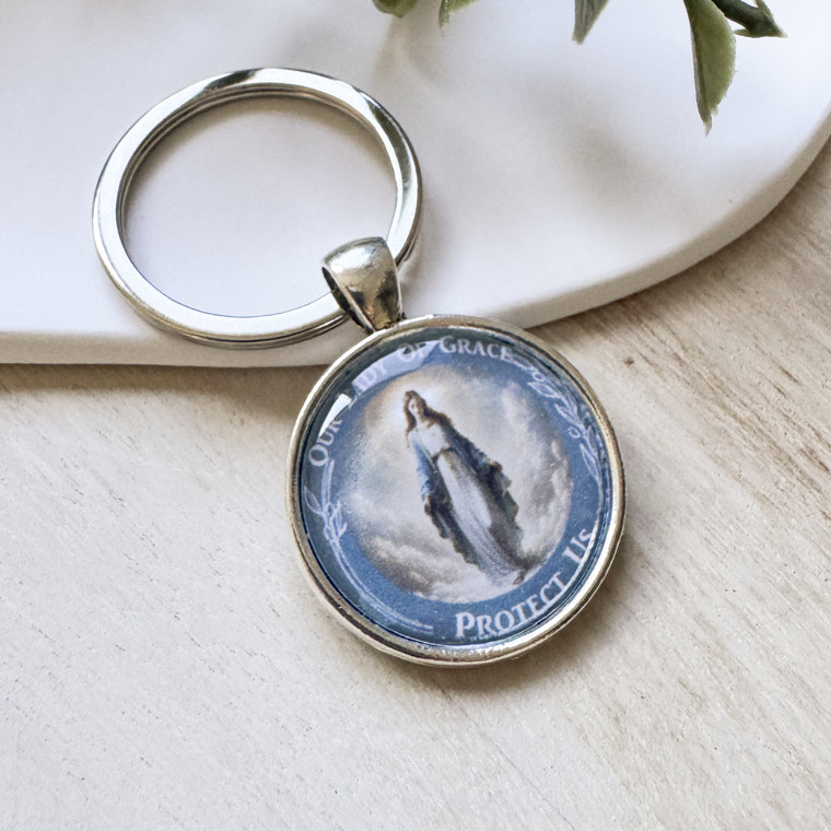 Buy Our Lady of Grace keyring protect us keyring gift