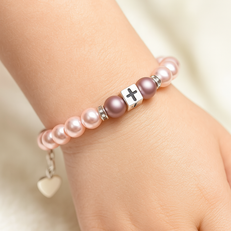 girls Swarovski bracelet, Adino bracelet, Baptism bracelet girls, Christening bracelet, Swarovski crystal jewellery for girls, personalised Christian bracelet, First Communion gift bracelet

