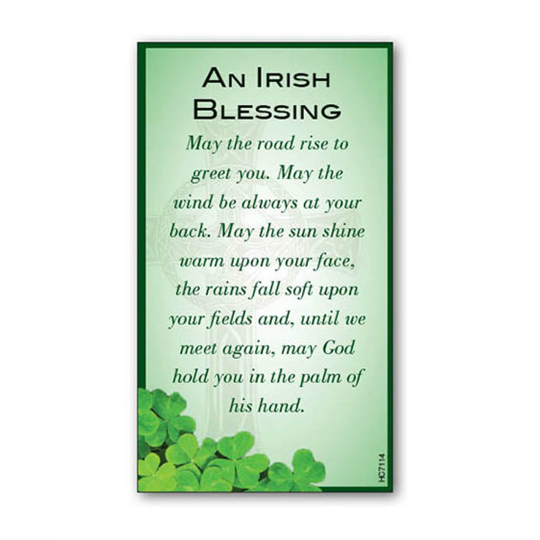 An Irish Blessing Prayer Card