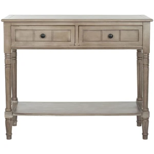 Console Accent Table Traditional Style Sofa Table in Distressed Cream Q280-DCT121993