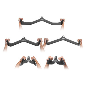 LAT Pulldown Attachments, Cable Machine Rowing T-bar V-bar 5 Set, Tricep Pull Down Bar, Back Streng E415-JSPJVXXLGJJKJ6A1CV0