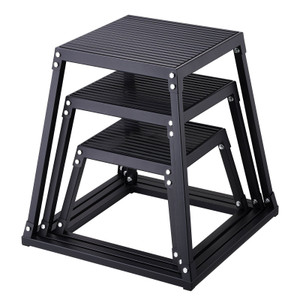 Plyometric Jump Boxes, 12/18/24 Inch Plyo Box, Platform and Jumping Agility Box, Anti-Slip Fitness  E415-TXTD12YC18YC09SXRV0