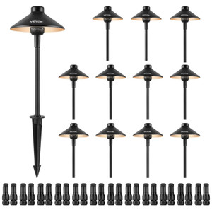 12 Pack Low Voltage Landscape Path Lights, 3W 210LM 12V-24VAC/DC Outdoor LED Pathway Lighting, 3000 E415-JGLJDNBG12JTZ3VYCV9