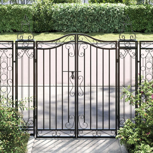 Garden Gate Black 47.6"x3.1"x47.2" Wrought Iron A949-363431