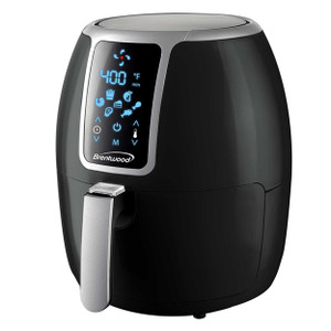 Brentwood Small 1400 Watt 4 Quart Electric Digital Air Fryer with Temperature Control in Black D970-AF-400DBK