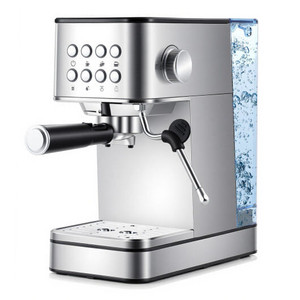 Espresso Machine 20 Bar Compact Stainless Steel Coffee Maker with Milk Frother-Silver - Color: Silv D681-ES10585US-SL