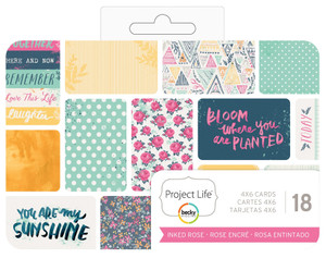 Project Life 4 X 6 Theme Cards Inked Rose N274-FC01806039