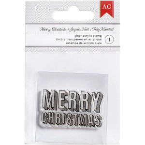 Deck The Halls Collection Christmas Clear Acrylic Stamps Merry Christmas N274-FC01404204