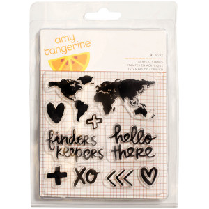 Finders Keepers Collection Clear Acrylic Stamps Map N274-MI01512120