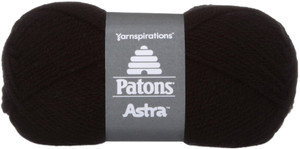 Patons Astra Yarn Solids Black 1 pack of 1 Skein N274-FC01005357