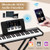 61-Key Portable Electronic Keyboard Piano Complete Digital Piano Set with Stand and Stool D681-MU10106US