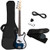 Electric Bass Guitar Full Size 4 String  Strap Guitar-Black B593-GF34526