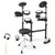 Electric Drum Set Foldable Drum Kit with 10 Demos and USB MIDI and 2 Drumsticks - Color: Black D681-MU10122