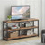 Industrial 55-inch Wood Shelf Console Sofa Table with Sturdy Black Metal Frame Q280-RSCTND1295847