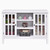 White Wood Sofa Table Console Cabinet with Tempered Glass Panel Doors Q280-WTSCA115952904